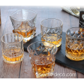 Customized wholesale creative pattern diamond whisky glass